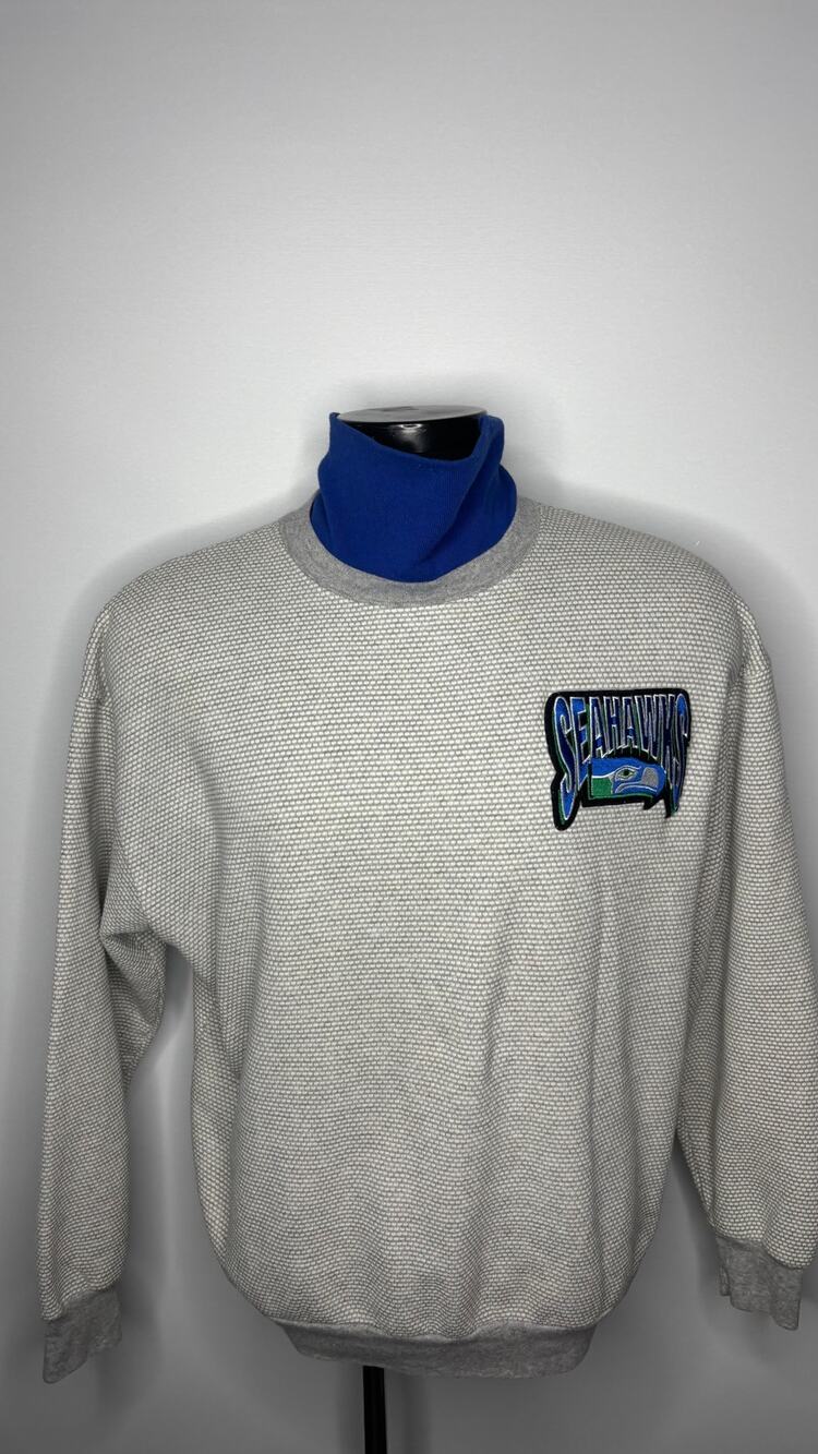 Vintage Majestic 80s 90s Seattle Seahawks Pullover Turtle Neck